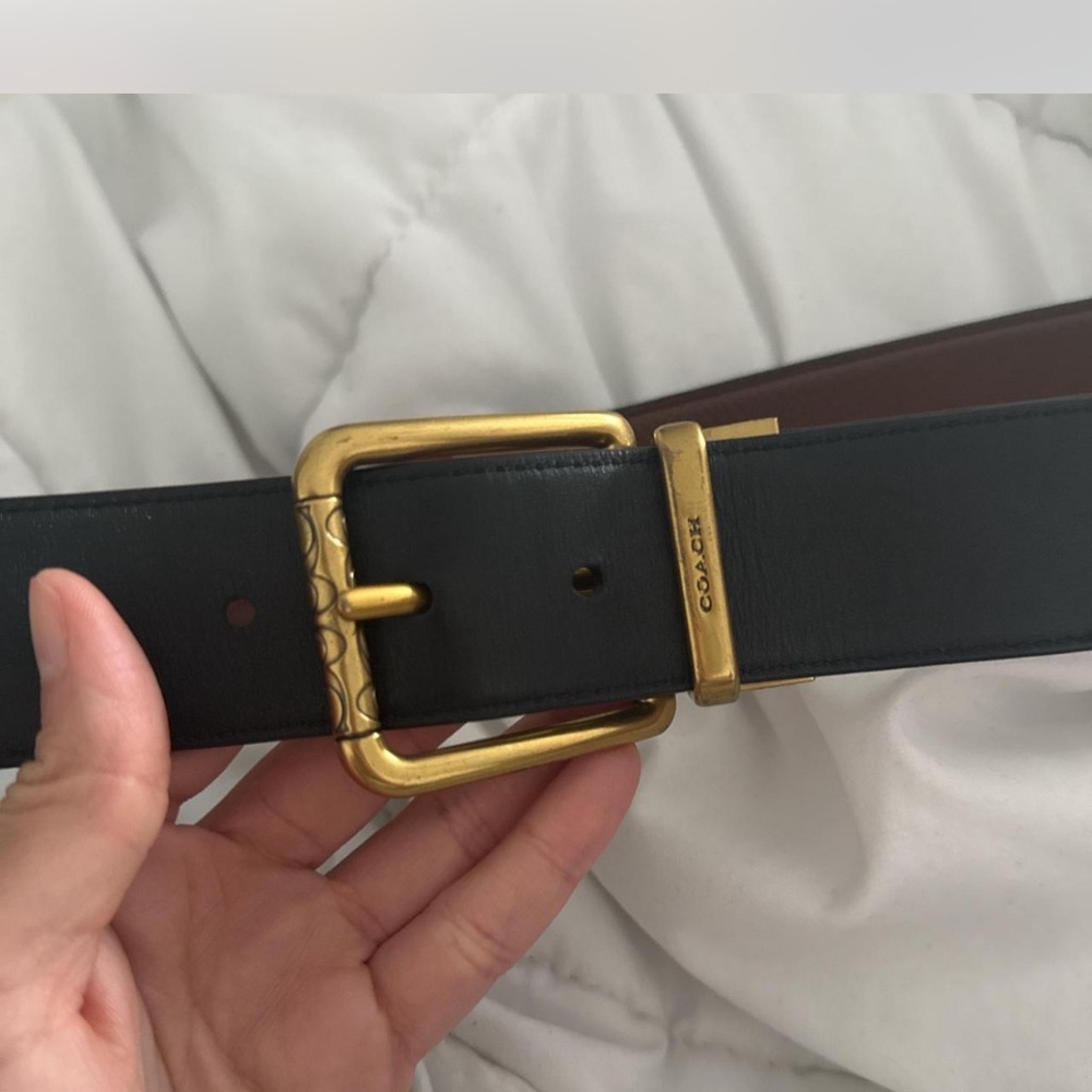 Coach Black Belt with Gold Buckle